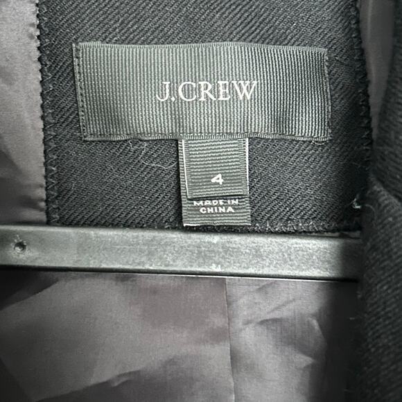 J.CREW Wool Blend Original Schoolboy Single breasted Blazer Jacket Black-Size 4 - Picture 3 of 5
